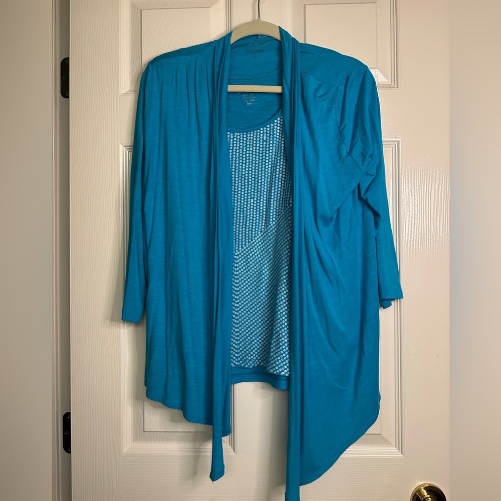 Chico's Blue Women's Sweater & Tank Set